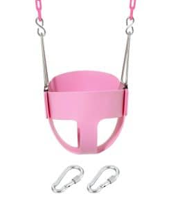 Asiento de Columpio Rosado - Cadena Resistente Recubierta