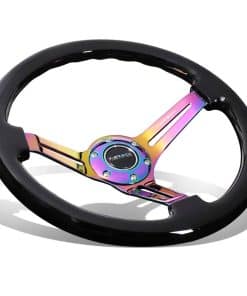 Volante Reforzado NRG RST-018BK-MC - Madera Negra con