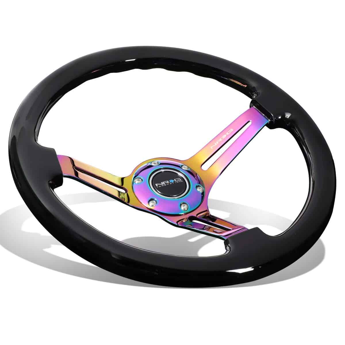 Volante Reforzado NRG RST-018BK-MC - Madera Negra con