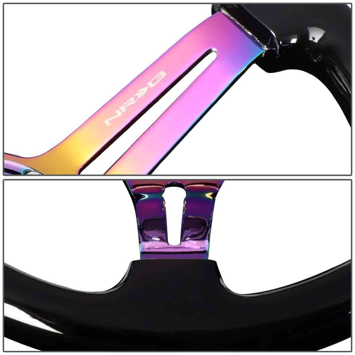 Volante Reforzado NRG RST-018BK-MC - Madera Negra con - Imagen 4