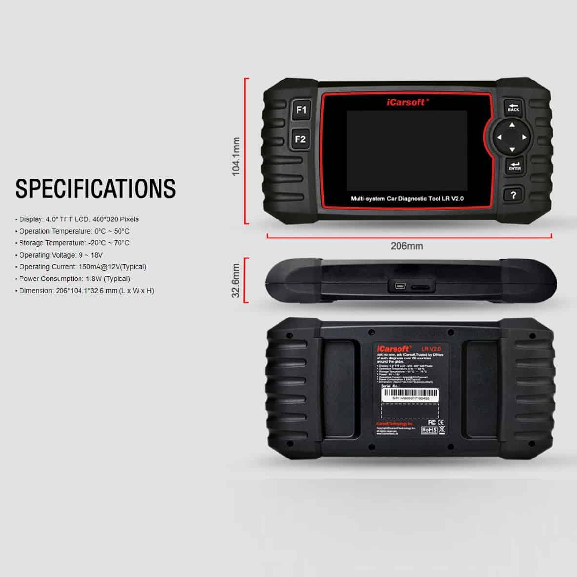 Herramienta de diagnóstico automotriz profesional iCarsoft - Imagen 5