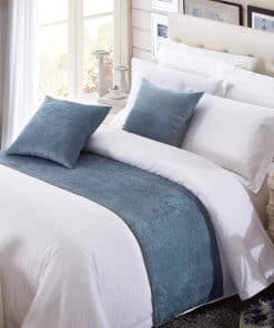 OSVINO Chenille Bed Runner Sólido Transpirable Moderno