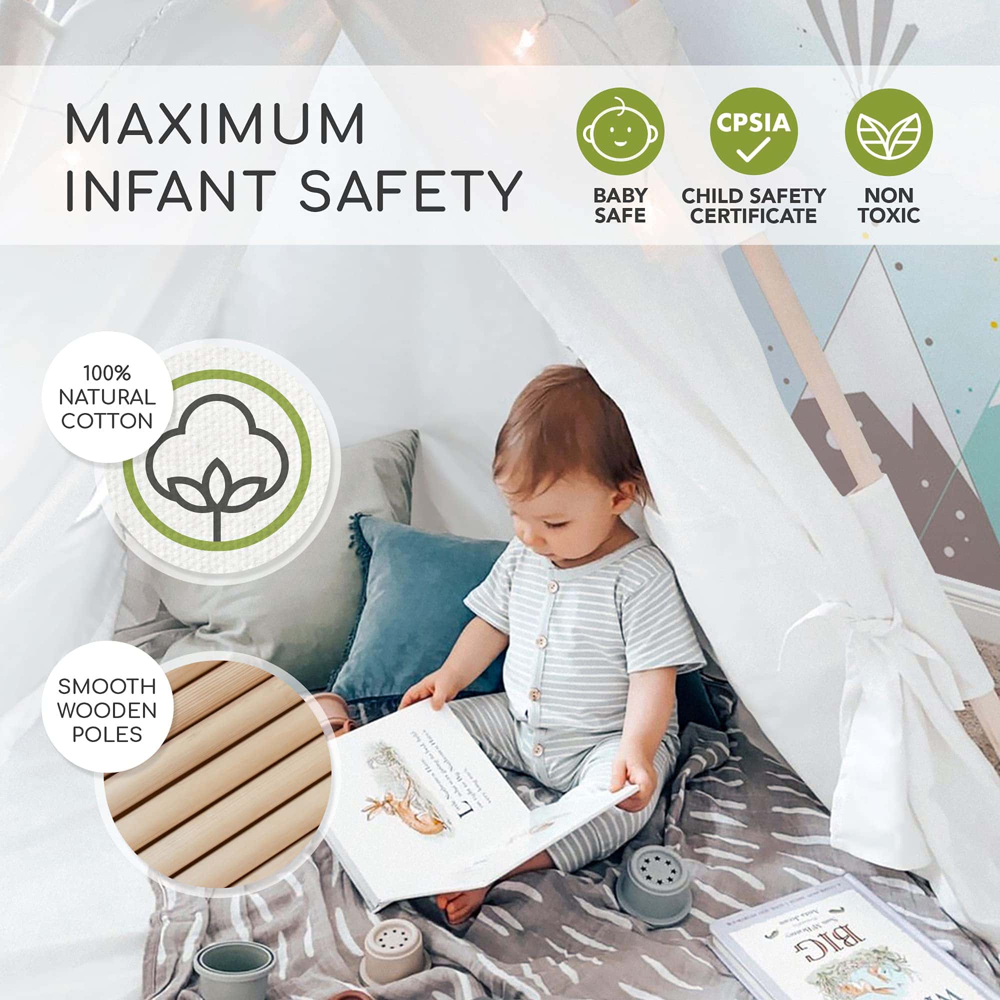 Nueva Tienda de Campaña para Niños Tazztoys con Luces de - Imagen 3