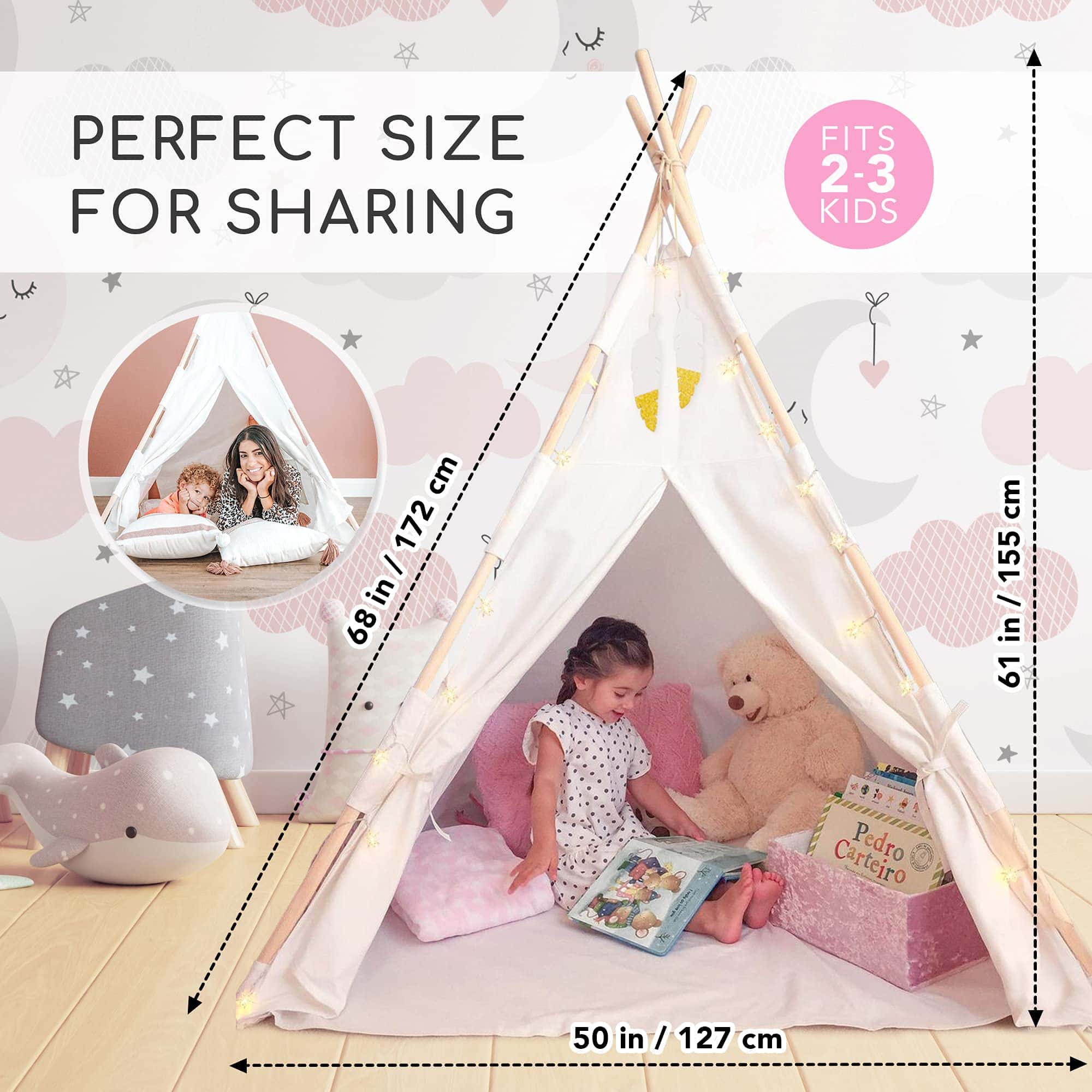 Nueva Tienda de Campaña para Niños Tazztoys con Luces de - Imagen 5