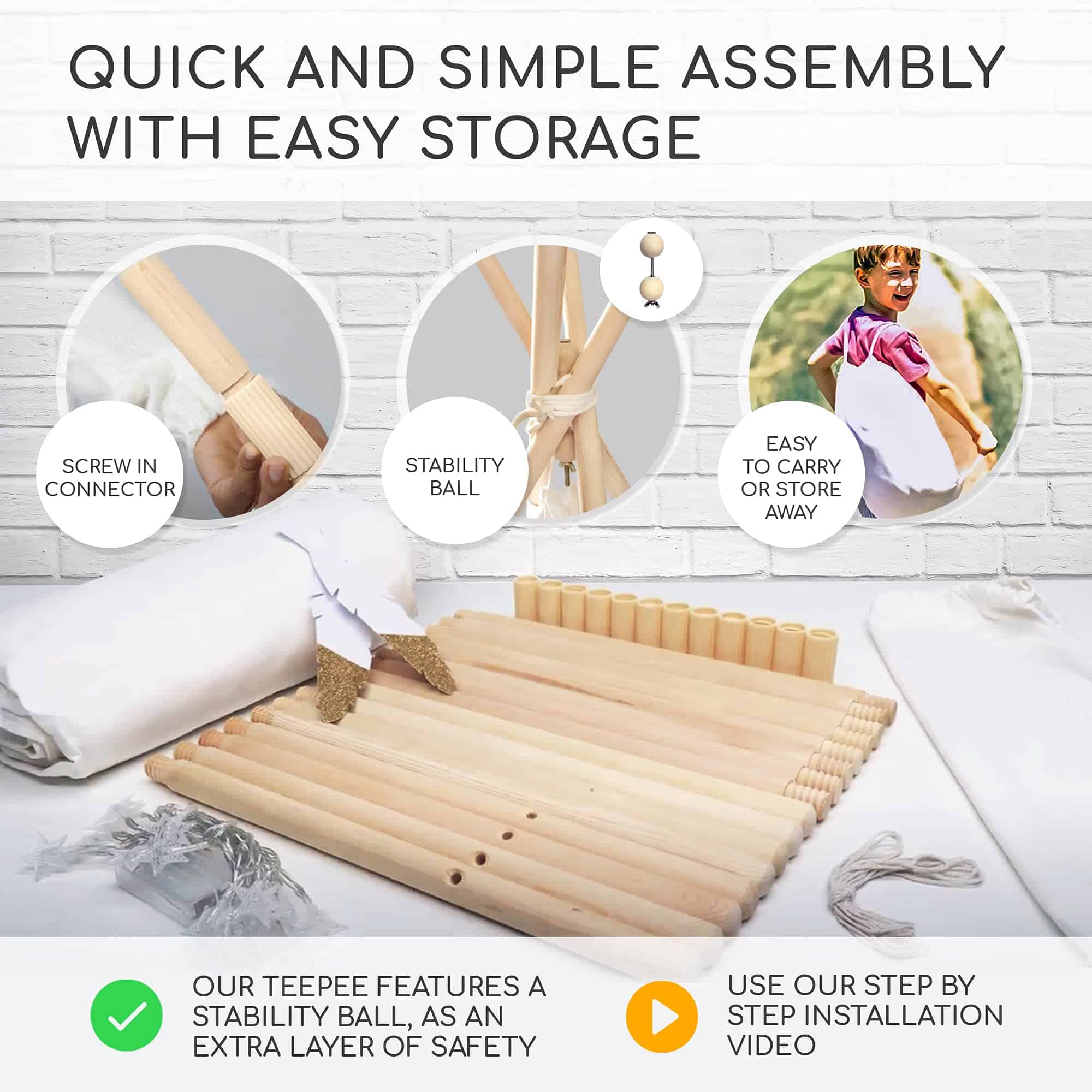 Nueva Tienda de Campaña para Niños Tazztoys con Luces de - Imagen 7