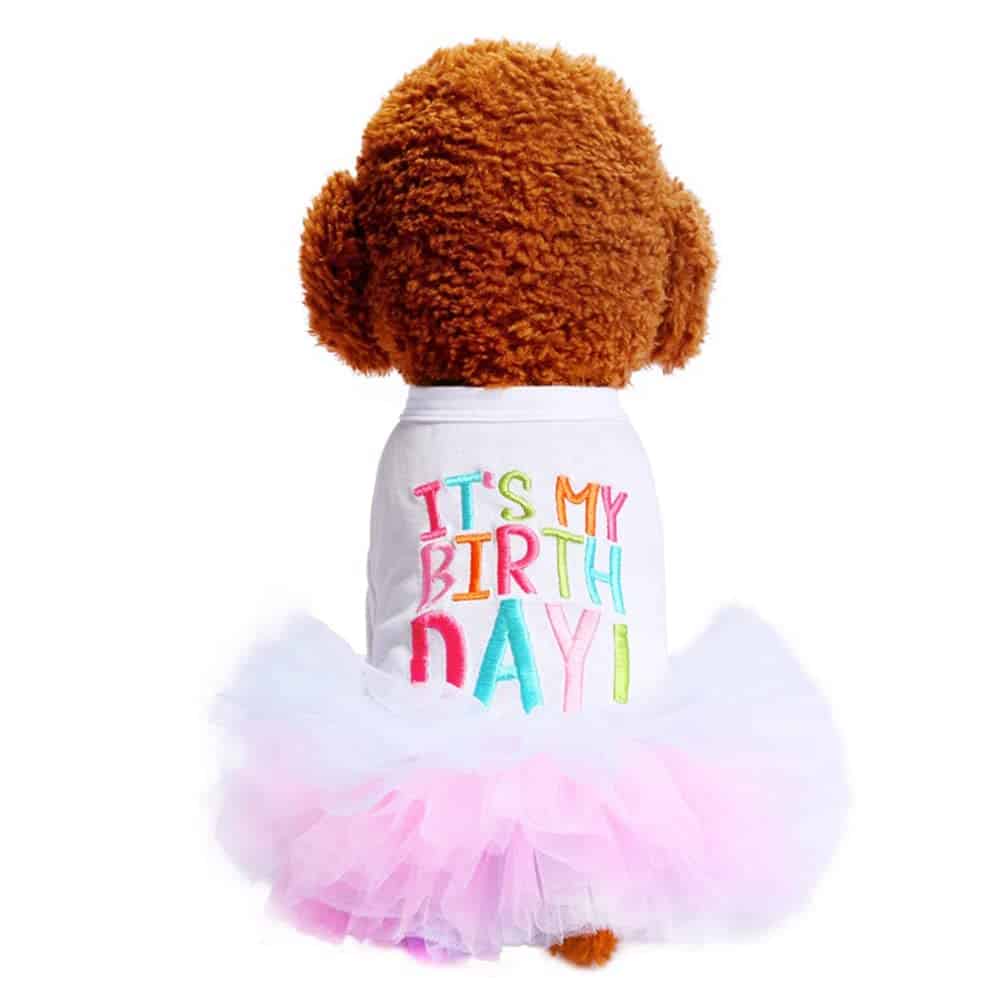 Vestido de Tutú de Cumpleaños para Perros Pequeños Niña + - Imagen 3