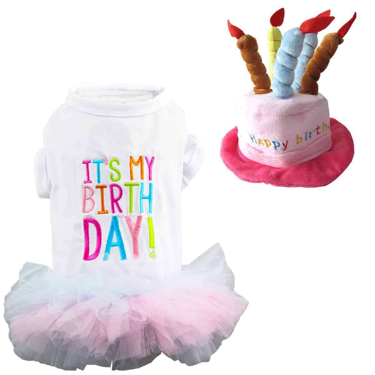 Vestido de Tutú de Cumpleaños para Perros Pequeños Niña +