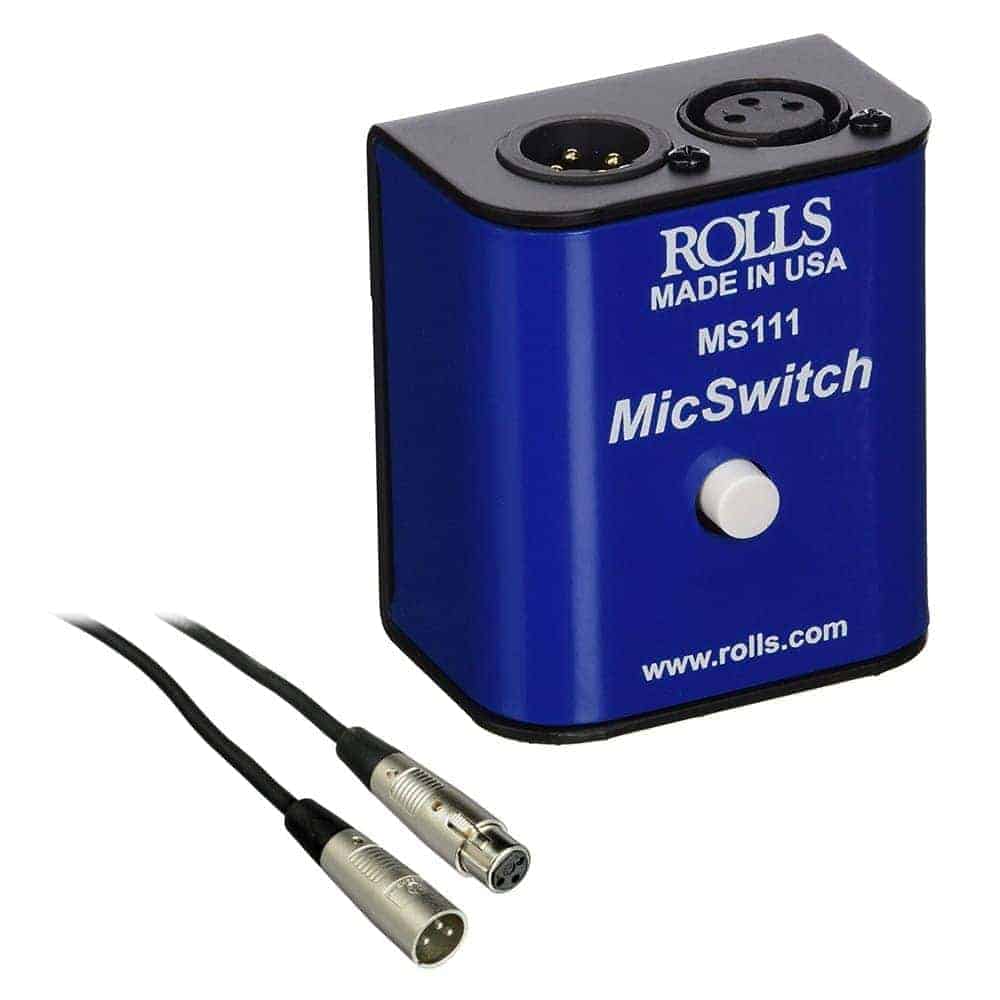Switch de micrófono Rolls MS111 con cable de micrófono XLR