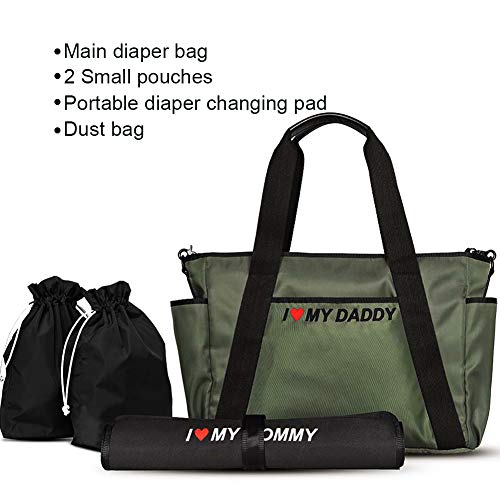 Bolso para pañales ZOZObébé, Bolsa de pañales elegante para - Imagen 3