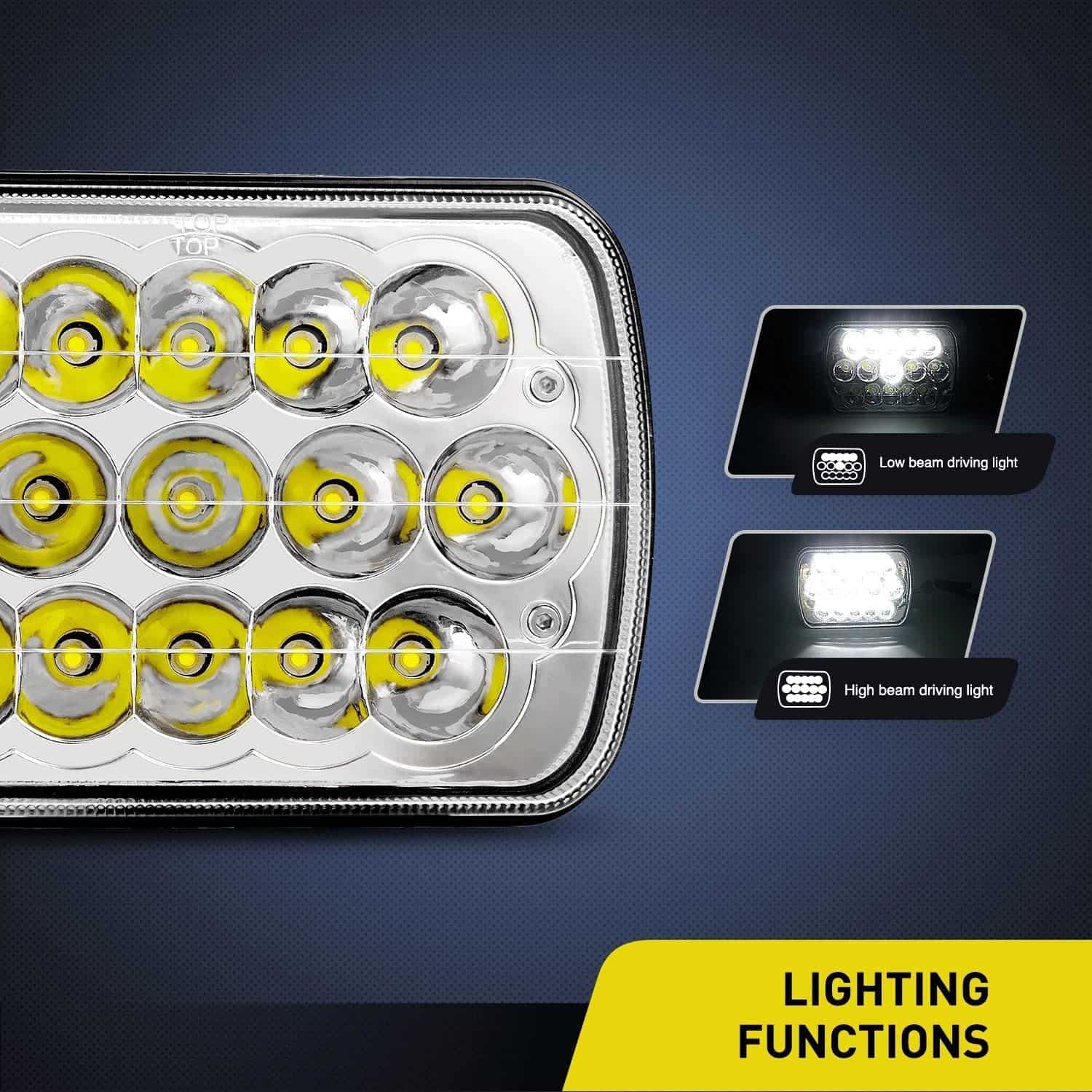 Faros LED Nilight 45w 7x6 5x7 Hi/Lo LED Sellados Reemplazo - Imagen 5