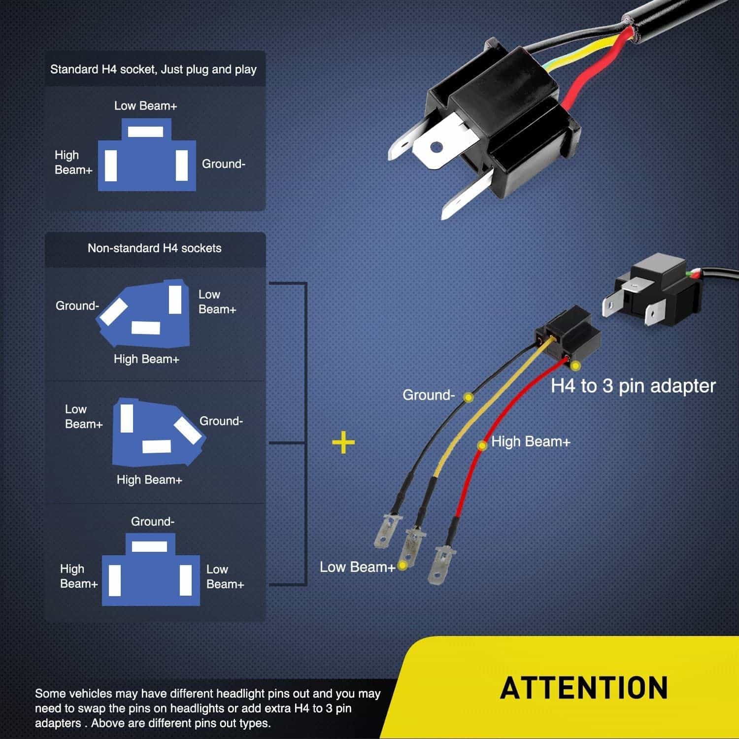 Faros LED Nilight 45w 7x6 5x7 Hi/Lo LED Sellados Reemplazo - Imagen 6