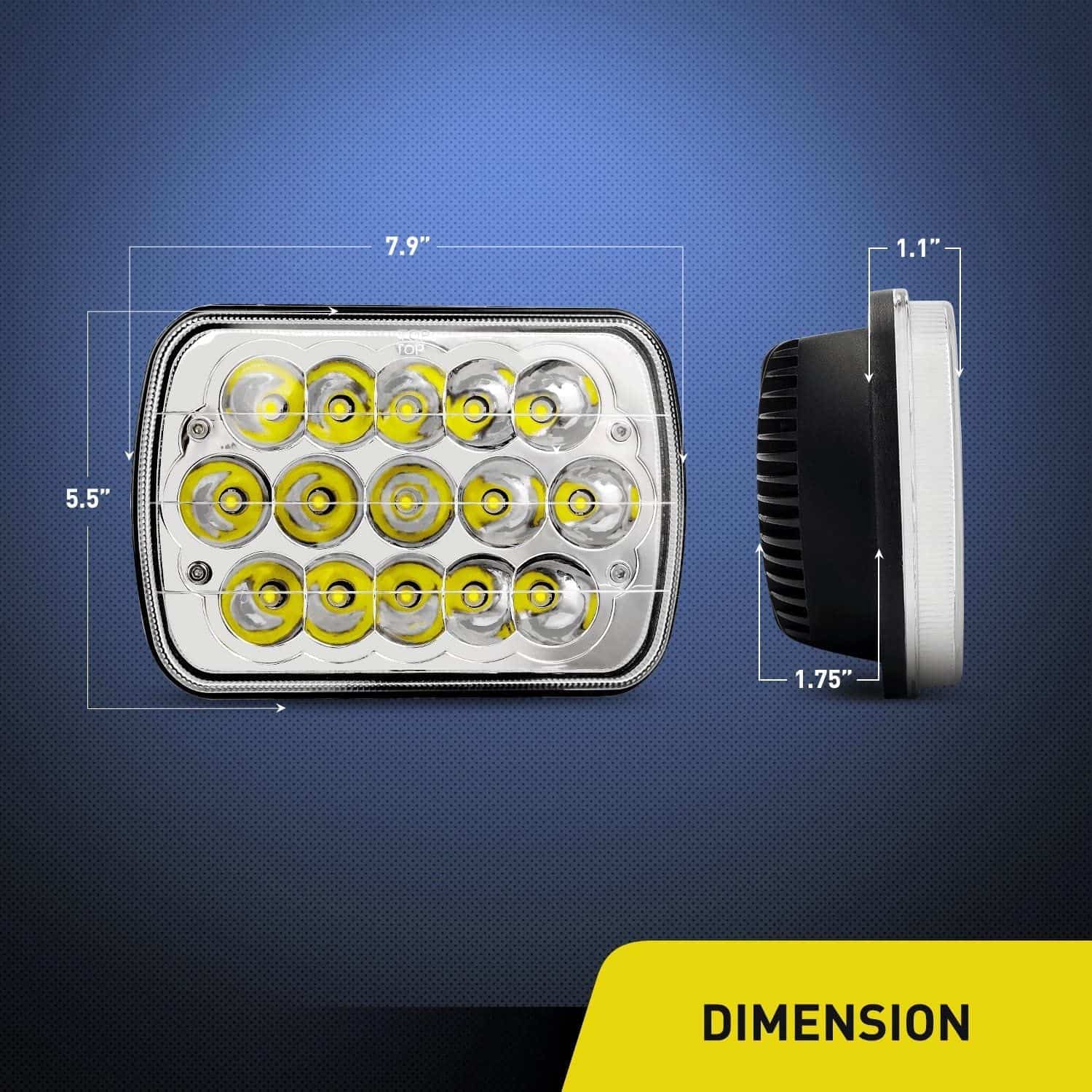 Faros LED Nilight 45w 7x6 5x7 Hi/Lo LED Sellados Reemplazo - Imagen 3