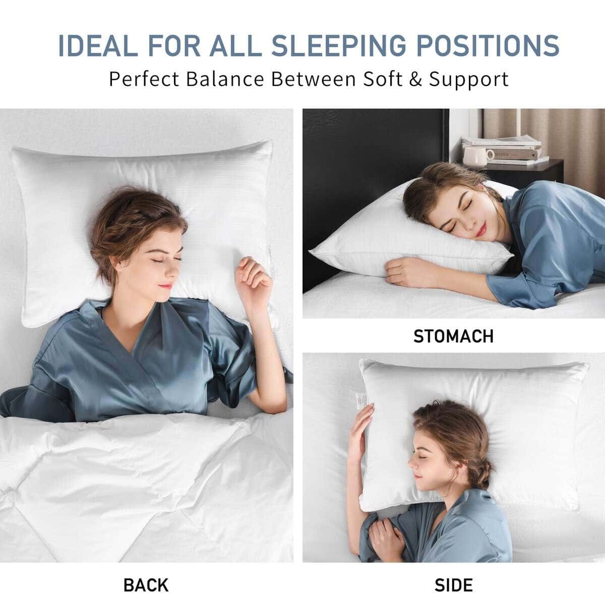 Juego de 2 Almohadas Alternativas de Plumón downluxe Tamaño - Imagen 6