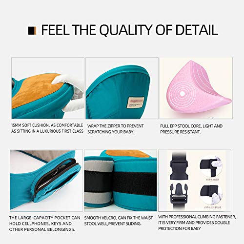 Portabebés de Cadera ANGELBB con Bolsillos Ergonómico para - Imagen 5