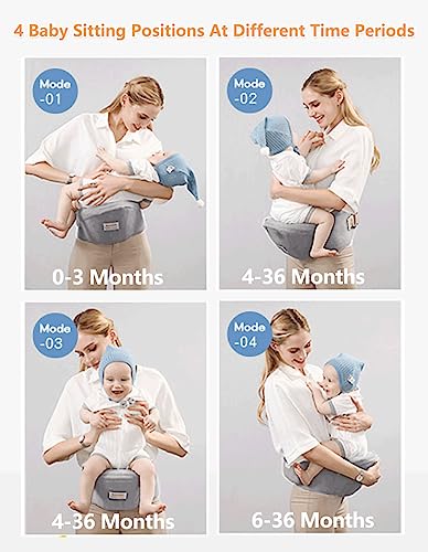 Portabebés de Cadera ANGELBB con Bolsillos Ergonómico para - Imagen 9