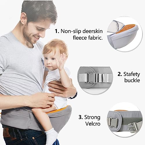 Portabebés de Cadera ANGELBB con Bolsillos Ergonómico para - Imagen 4