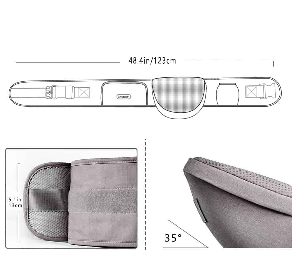 Portabebés de Cadera ANGELBB con Bolsillos Ergonómico para - Imagen 10