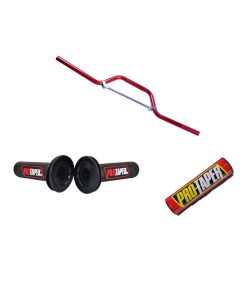 Manillar Rojo 7/8" + Puños + Protector de Manillar CRF 50