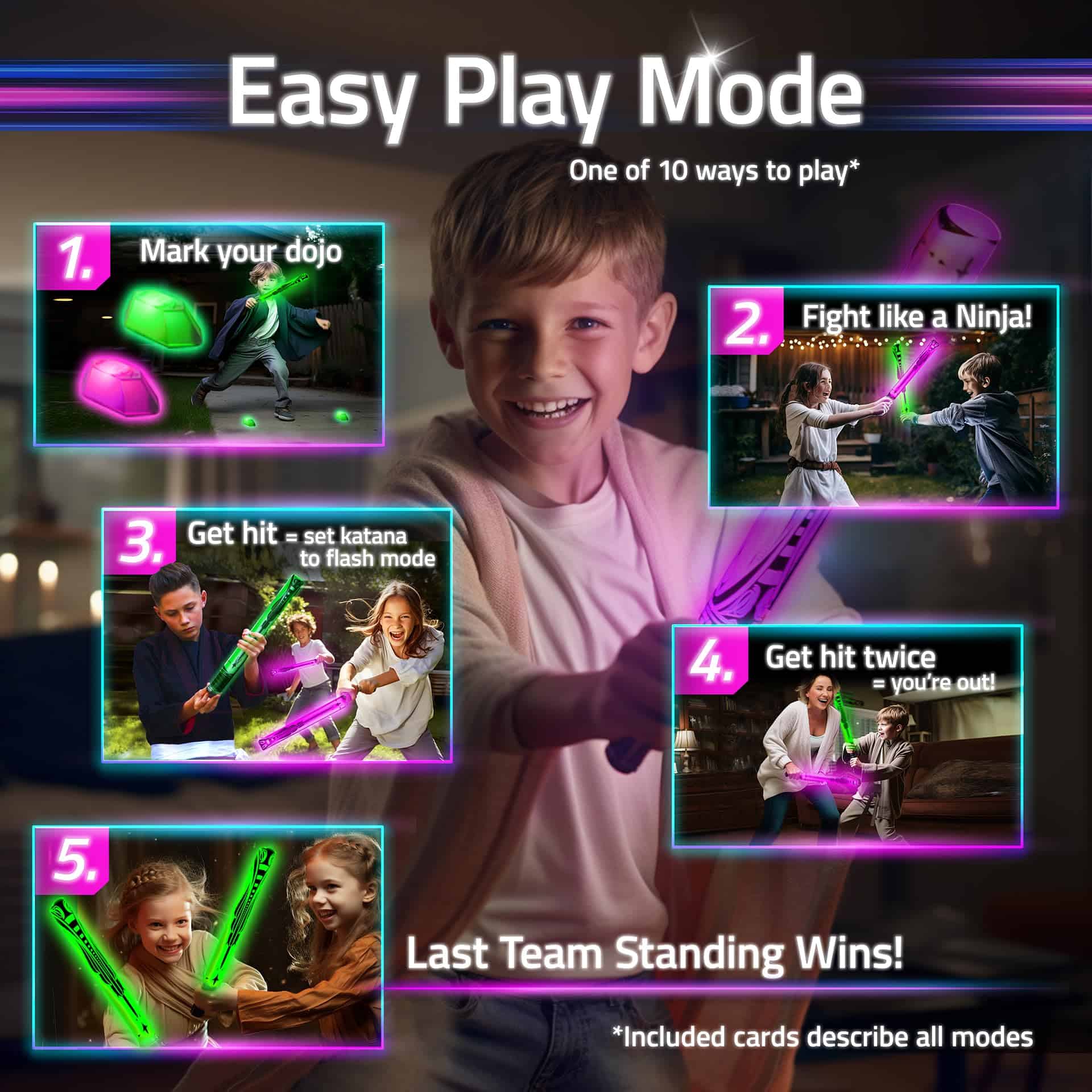 Juguetes de Ninja y Espadas de Samurai en Glow Battle | - Imagen 5