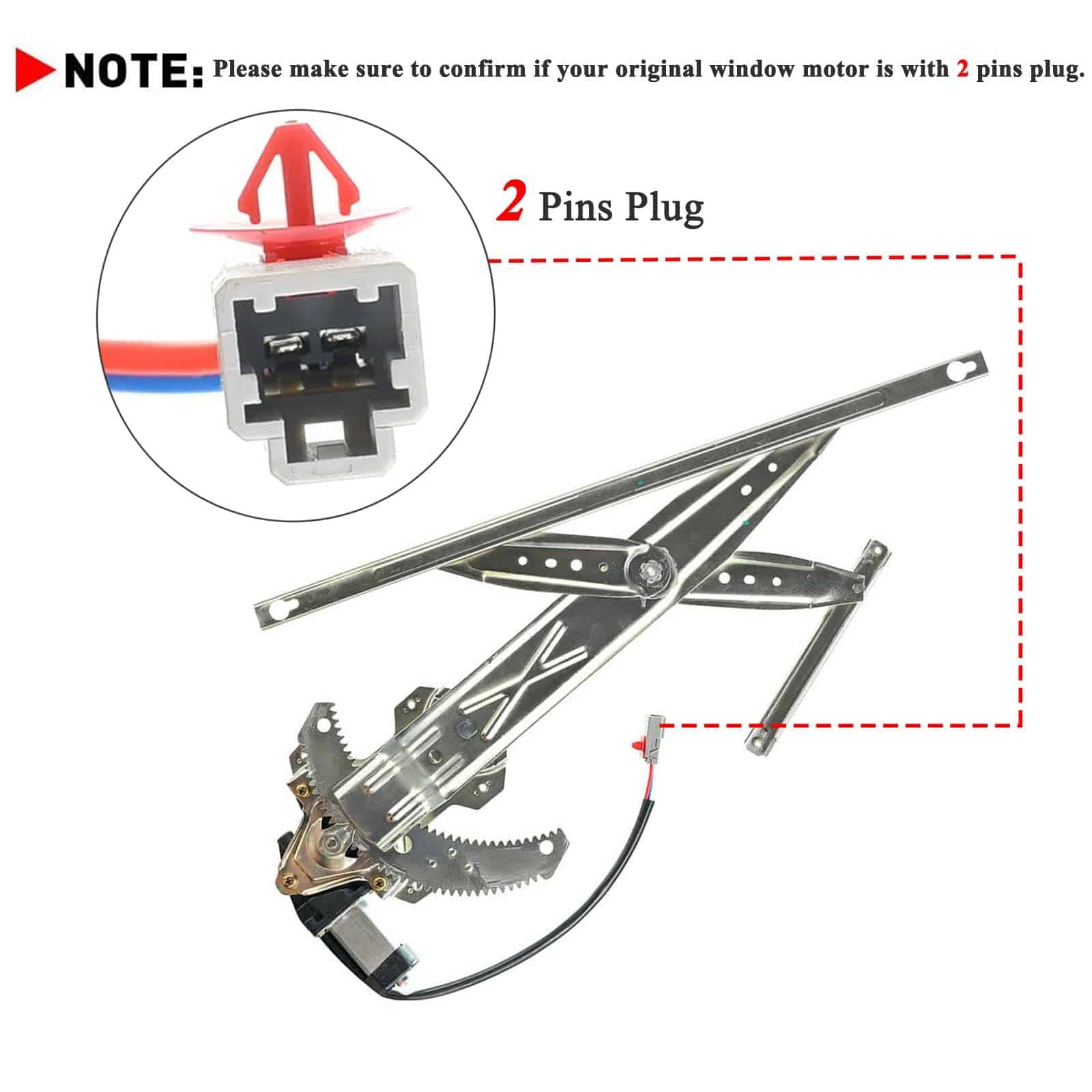 YHTAUTO Regulador de Ventana Eléctrico -Plata - Imagen 4