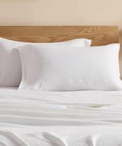 Funda de Almohada 100% Lino de DAPU 20x40 Pulgadas (Juego