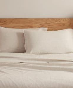 Funda de Almohada 100% Lino DAPU 20x40 Pulgadas (Paquete de