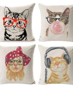 Fundas de Cojín NYDECOR con Gatos Decorativos Fundas de