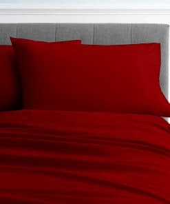 Juego de sábanas Twin XL de 4 piezas, -Borgoña Sólido