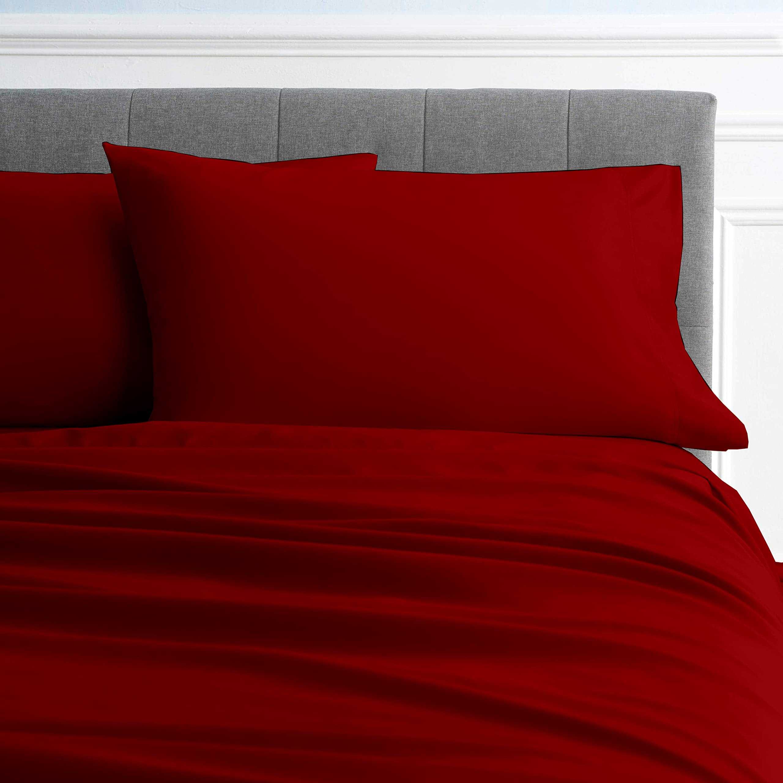 Juego de sábanas Twin XL de 4 piezas, -Borgoña Sólido