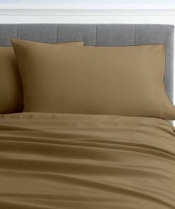 Juego de sábanas Twin XL de 4 piezas, -Beige sólido