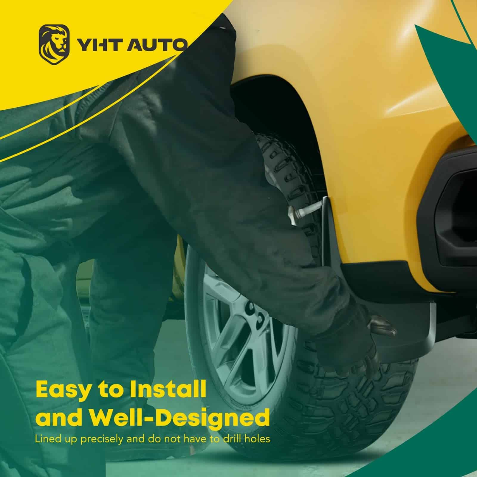 YHTAUTO Mud Flaps Splash Guards Reemplazo para Ram 1500 - Imagen 6