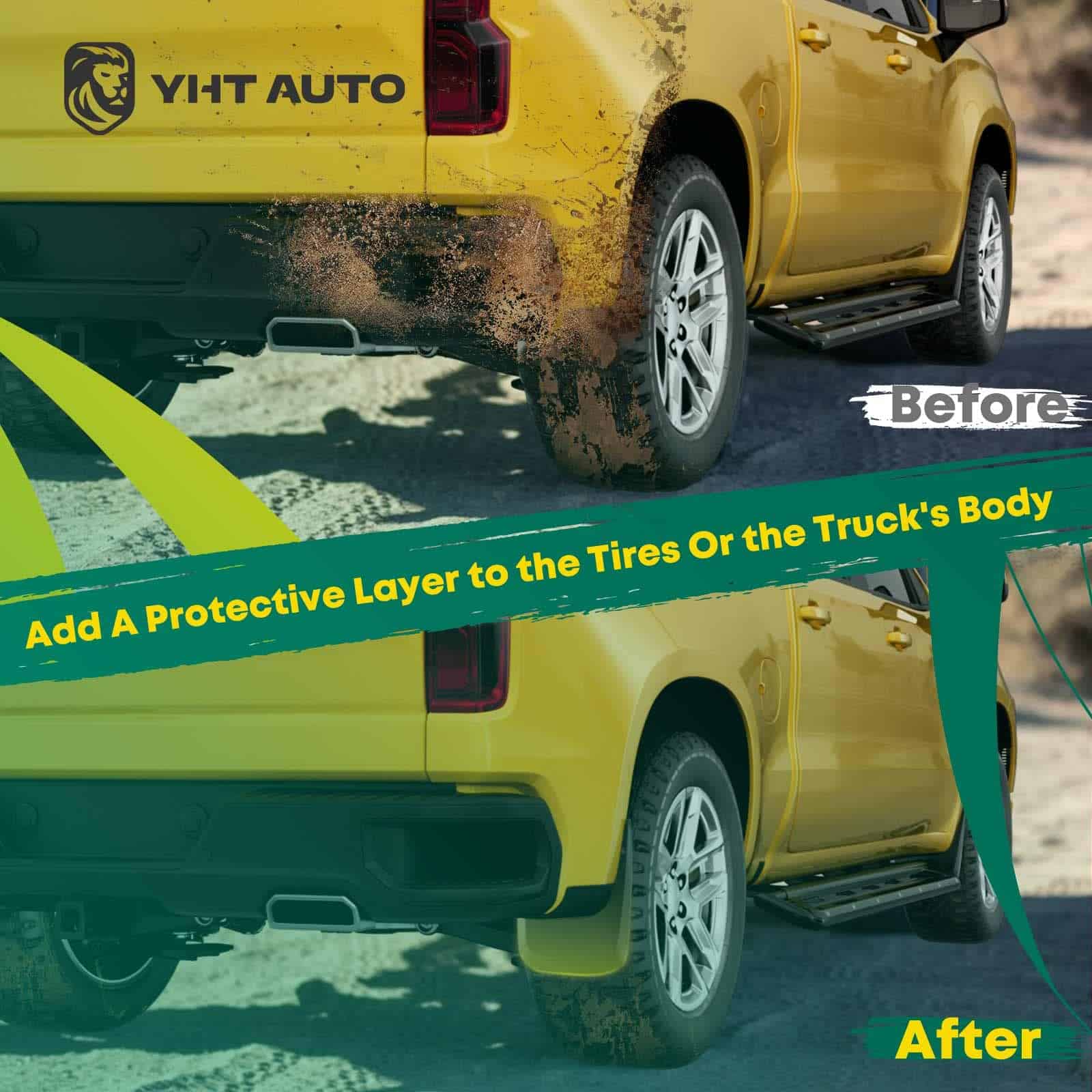 YHTAUTO Mud Flaps Splash Guards Reemplazo para Ram 1500 - Imagen 7