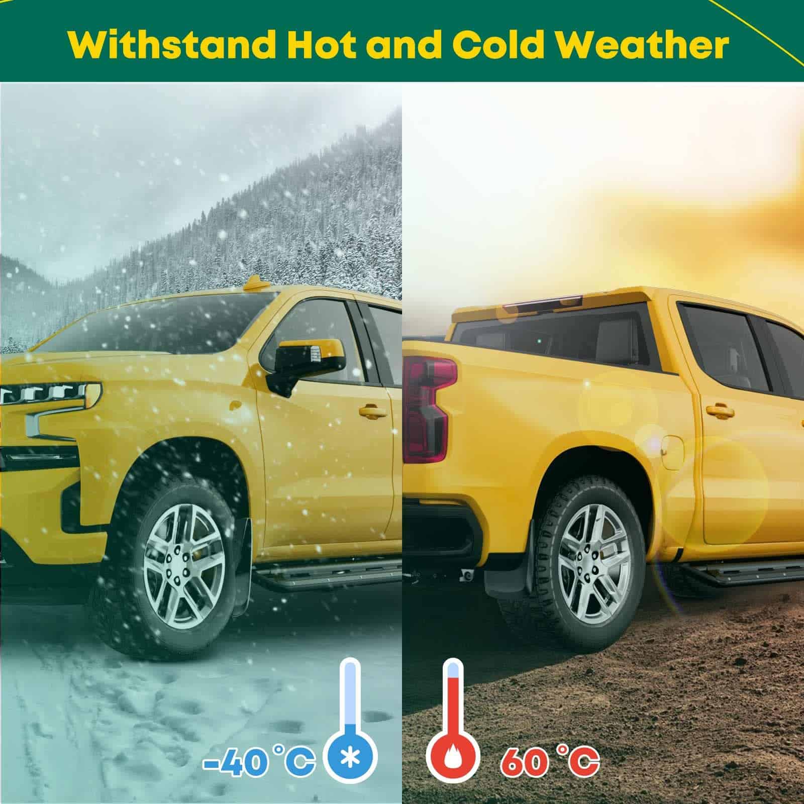 YHTAUTO Mud Flaps Splash Guards Reemplazo para Ram 1500 - Imagen 9