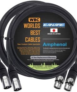 WORLDS BEST CABLES 2 Unidades - 10 Pies - Canare L-4E6S,