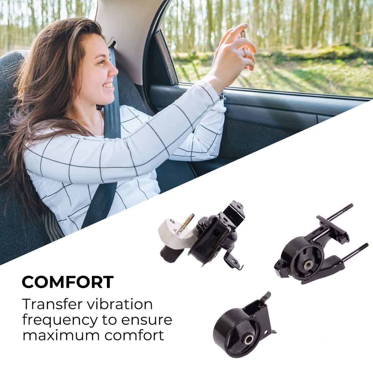 Juego de soportes de motor de motor compatible con Toyota - Imagen 3