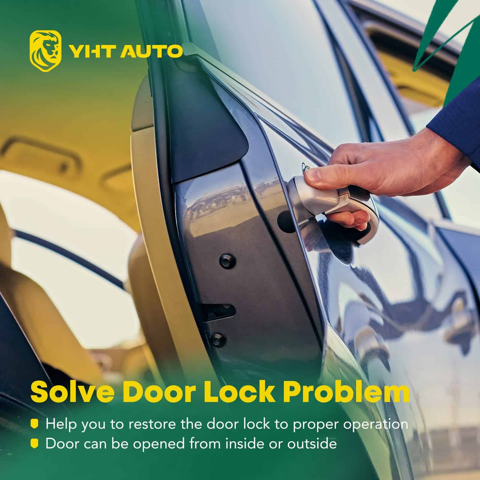 YHTAUTO | 4PCS Cerradura de puerta delantera y trasera - Imagen 5