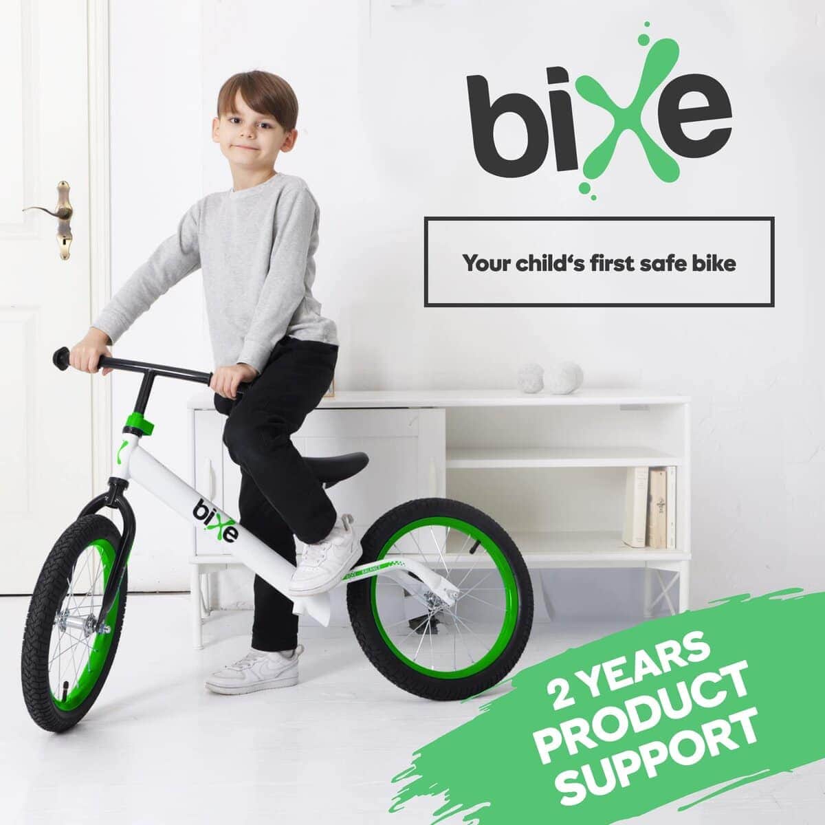 Bicicleta de Equilibrio Bixe - 16" (40.6 cm) -Verde - Imagen 10