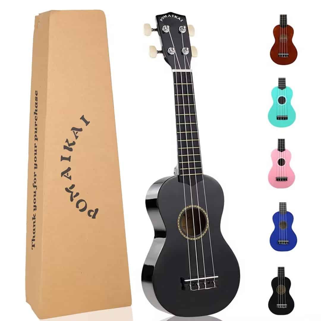 Ukulele Soprano de Madera POMAIKAI para Principiantes y