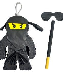 Piñata de Ninja Negro APINATA4U con Palo y Antifaz