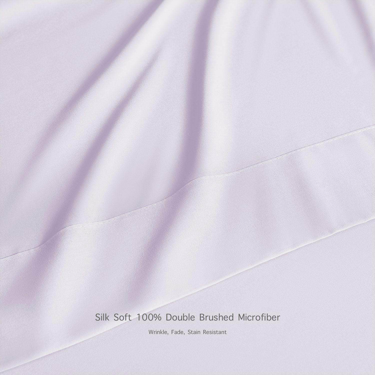 Juego de sábanas de microfibra cepillada -Lavanda - Imagen 4