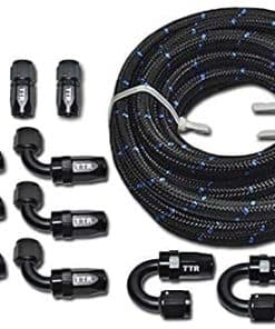 Manguera de Combustible de Acero Trenzado de Nylon Negro de