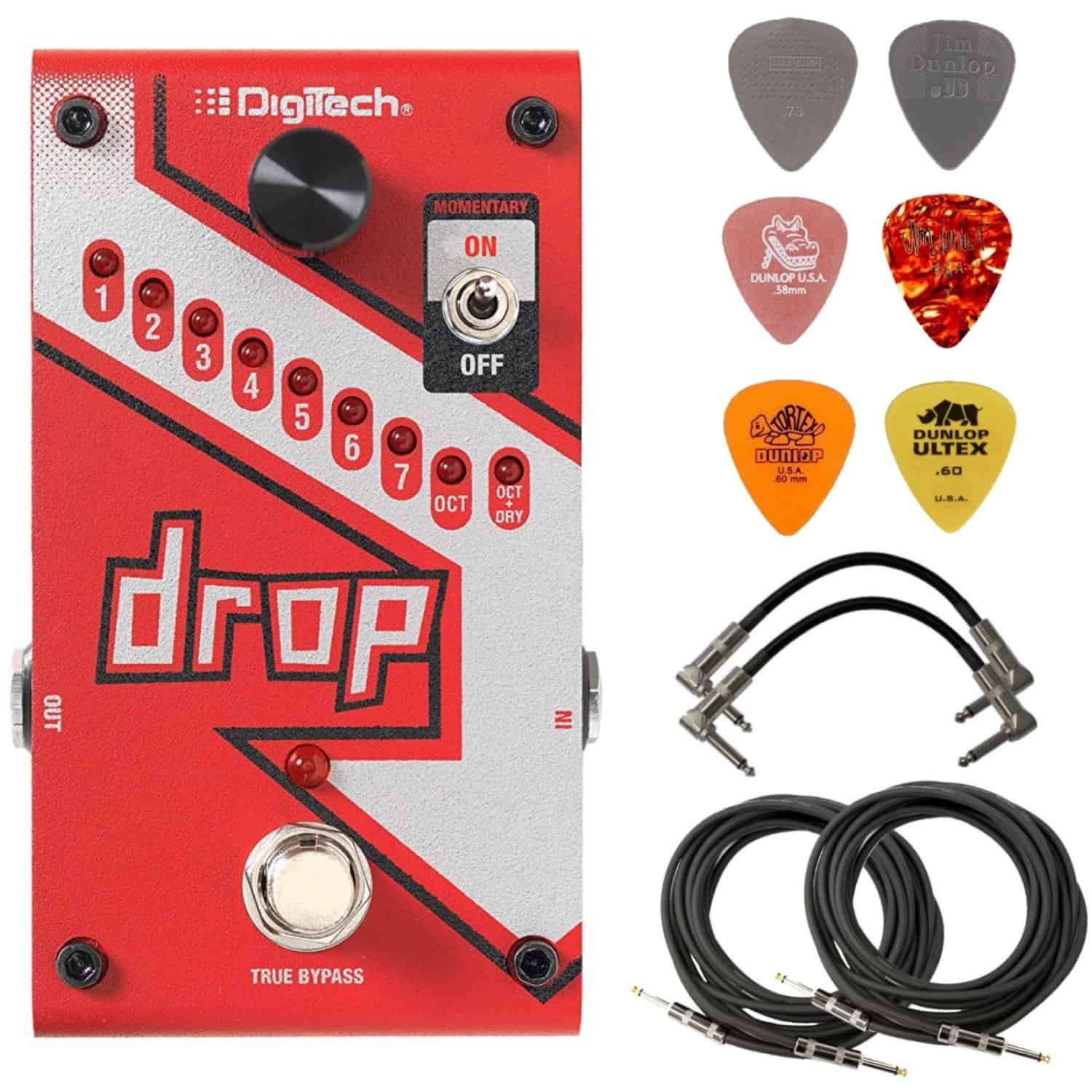 Pedal Digitech DROP Polyphonic Drop Tune Pitch-Shifter con