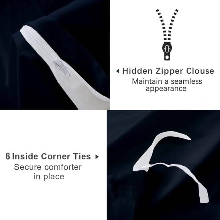 Juego de Funda de Edredón Tamaño Extra Western King, Azul - Imagen 5