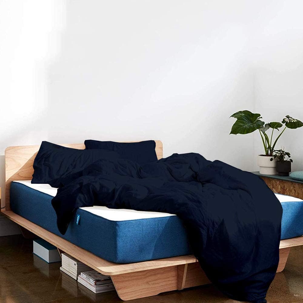 Juego de Funda de Edredón Super King, Azul Marino Conjunto - Imagen 7