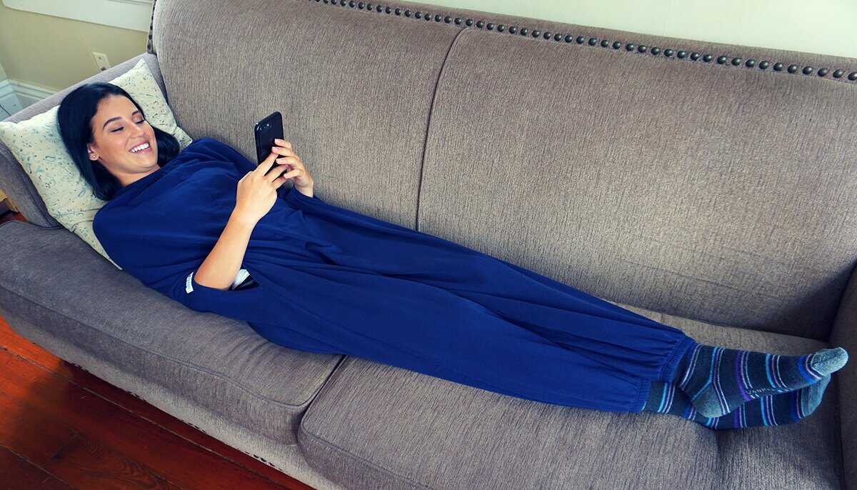 Manta portátil Cocoonsie (Pequeña, Azul Marino) - Imagen 4