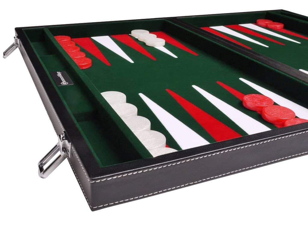 Juego de Backgammon de 18" en Cuero Sintético - Campo de - Imagen 3
