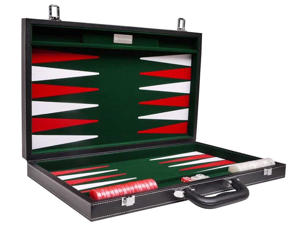 Juego de Backgammon de 18" en Cuero Sintético - Campo de - Imagen 6
