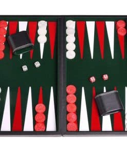 Juego de Backgammon de 18" en Cuero Sintético - Campo de