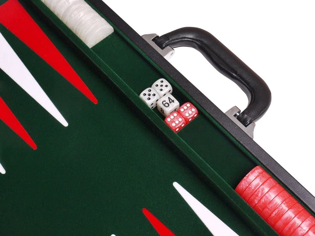 Juego de Backgammon de 18" en Cuero Sintético - Campo de - Imagen 4