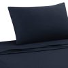 Juego de sábanas de punto jersey DELANNA suave y -Azul Marin